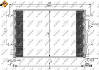 Радиатор кондиционера Audi A4 B6/A4 B6 Avant/A6 C5 Avant 00>05 NRF 35465