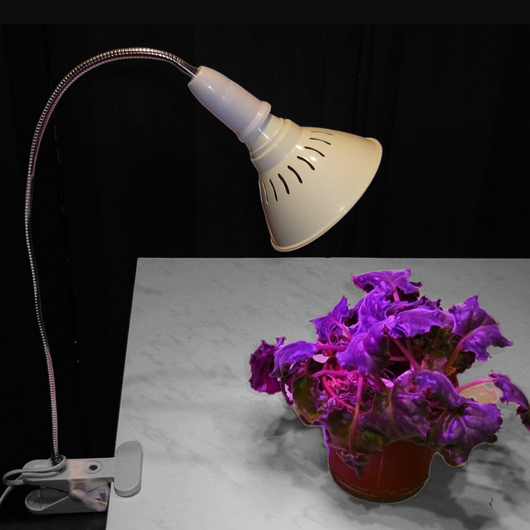 Солнышко / Фитосветильник для растений с гибкой ножкой фитолампа с большой светодиодной лампой Е27.