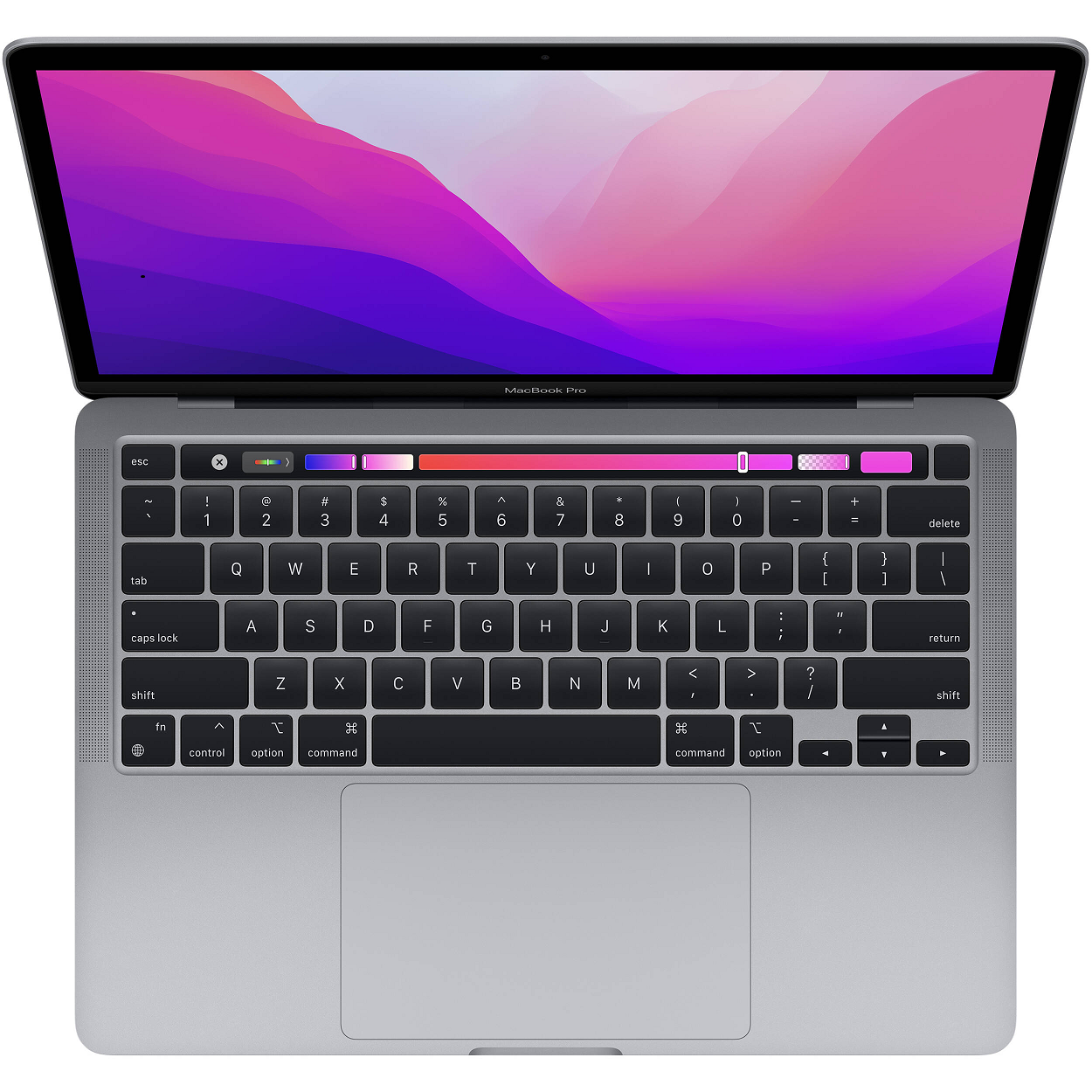 Ноутбук Apple MacBook Pro 13 Retina Touch Bar MNEH3LL/A (Apple M2, RAM 8 ГБ, SSD 256 ГБ, Apple graphics 10-core), серый космос