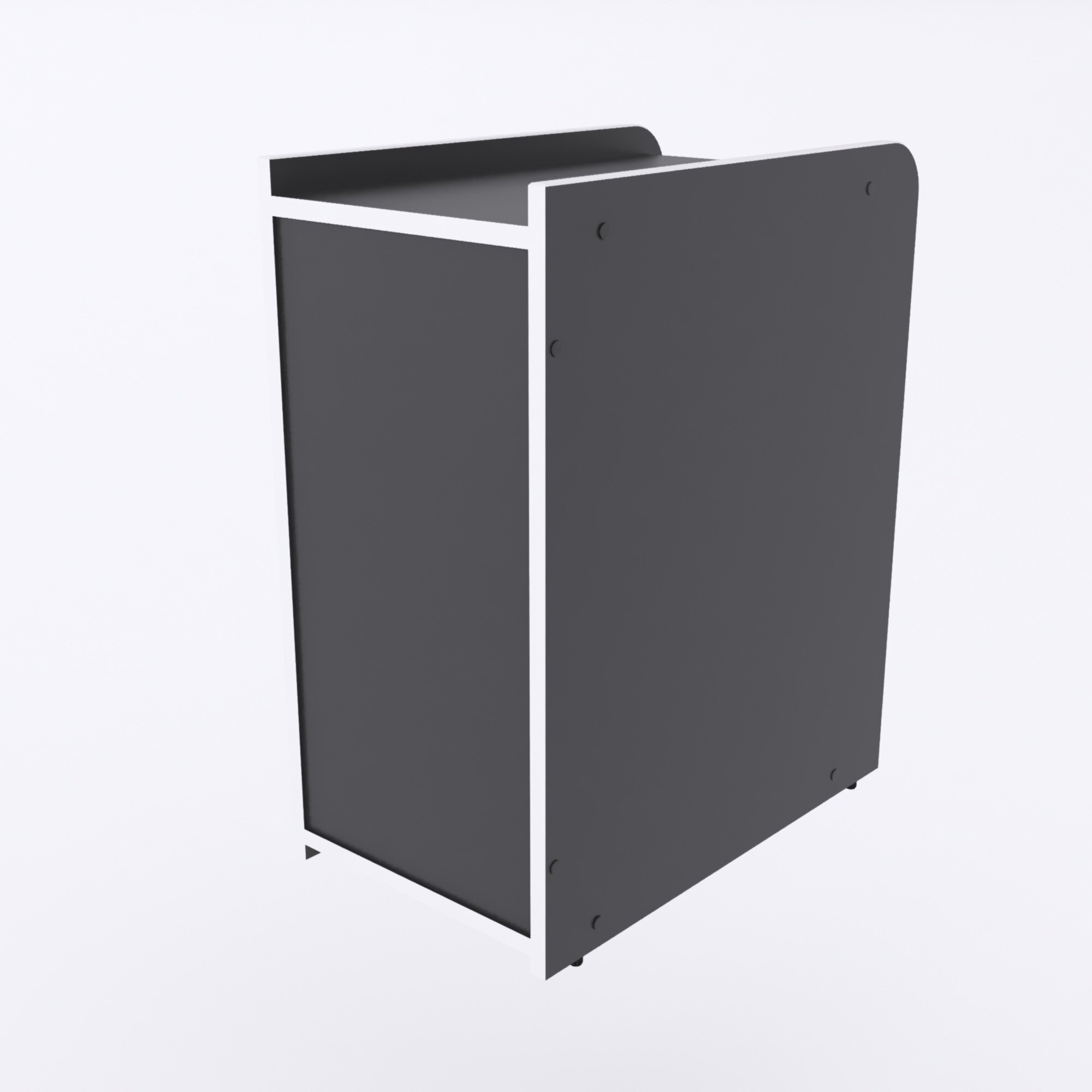 Тумба офисная "Stalkermebel" для геймерских столов, 3 ящ., 31х52х63 см, чёрная с белой кромкой - фотография № 3