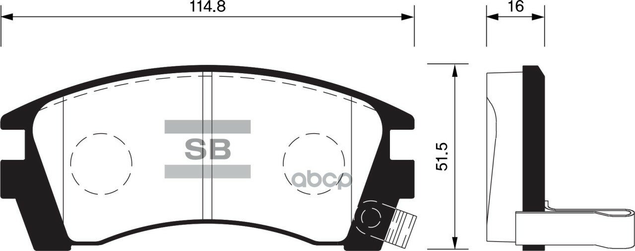 Sp1488_колодки Дисковые Передние! Nissan Sunny 1.4/1.6/2.0D 91-96/100Nx 2.0 91-00 Sangsin brake арт. SP1488