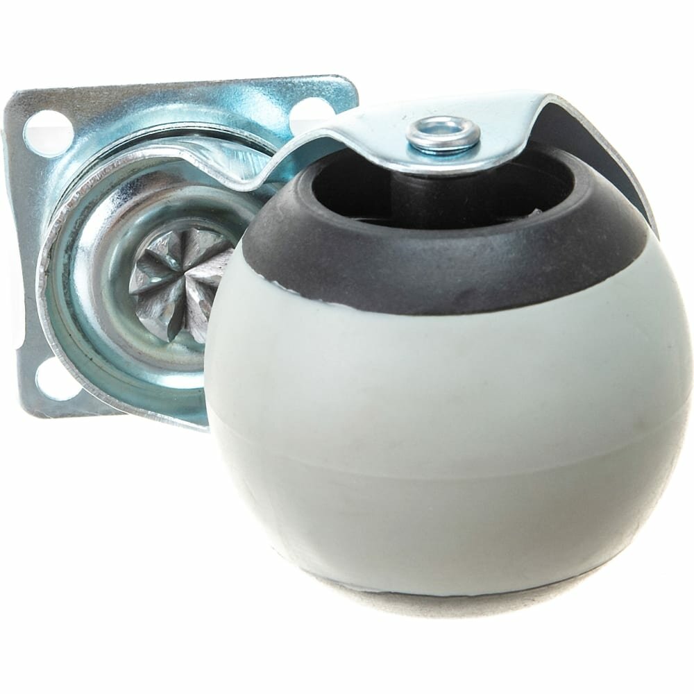 фото MFK-TORG Колесо мебел шарик поворотное 50мм серая резина 2109-50 5005050