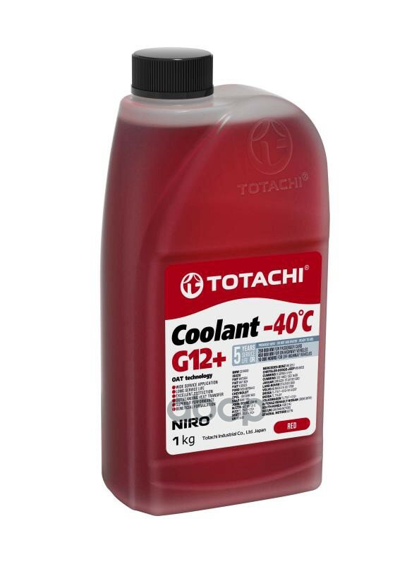 Охлаждающая Жидкость Niro Coolant Red -40c 1кг TOTACHI арт. 4589904527562