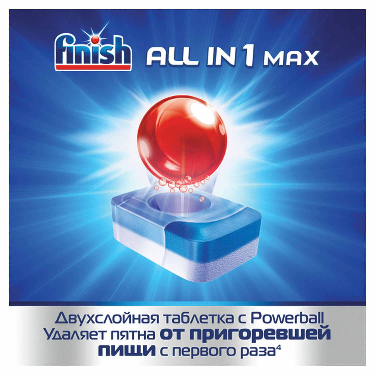 Таблетки для посудомоечных машин 100 шт., FINISH "All in 1", 95989, 3065326 - фотография № 5