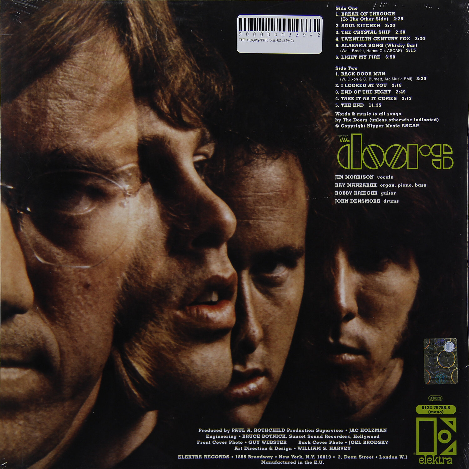 Doors The Doors (Mono edition) Виниловая пластинка Мистерия звука - фото №2
