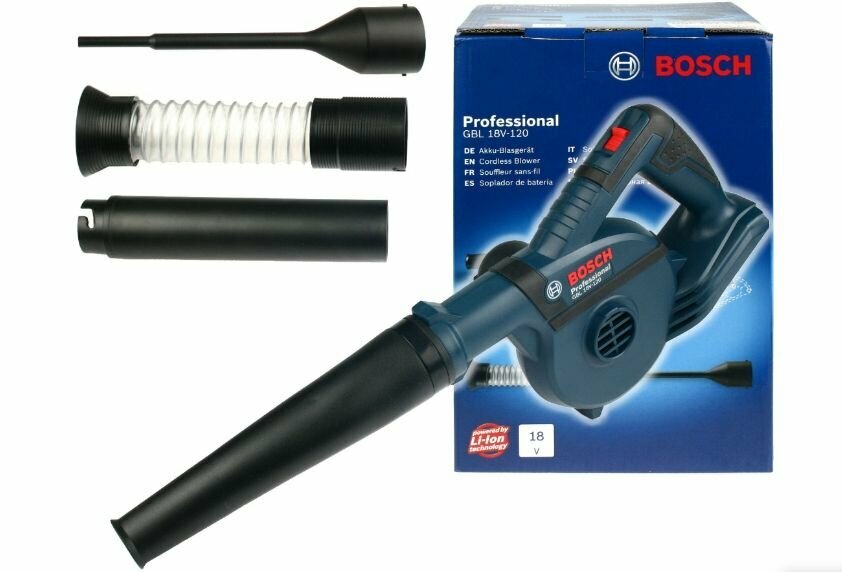 Аккумуляторная воздуходувка Bosch Professional GBL 18V-120 Solo, без АКБ и ЗУ