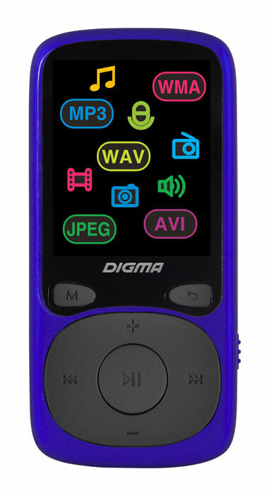 Плеер Hi-Fi Flash Digma B4 8Gb синий/1.8"/FM/microSD