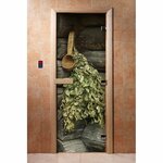 DoorWood Дверь с фотопечатью, стекло 8 мм, размер коробки 190 × 70 см, левая, цвет А003 - изображение
