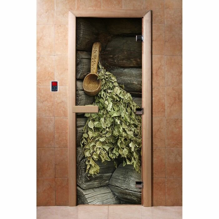 DoorWood Дверь с фотопечатью, стекло 8 мм, размер коробки 190 × 70 см, левая, цвет А003