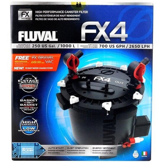 Внешний фильтр FLUVAL FX4 для аквариума до 1000 л. (1700 л/ч)