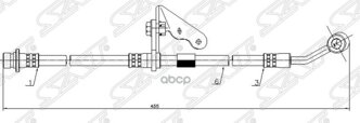 Шланг Тормозной Перед (Таиланд) Honda Civic/Ferio Mt/Domani/Partner/Isuzu Jemeni 94- Lh L=455 Sat арт. ST-01465-S04-J01