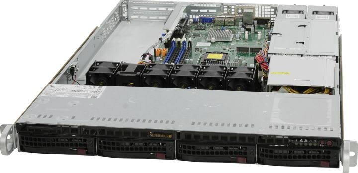 Сервер в корпусе высотой 1U Никс sS6000/1U Z0755283 Xeon E 2244G/64 ГБ/2 x 480 Гб SSD/2 x 4 Тб HDD/Aspeed AST2500