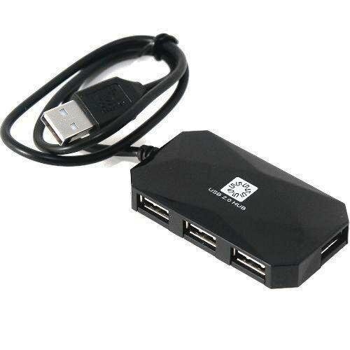 Разветвитель USB 5Bites HB24-207BK хаб - концентратор 4 порта USB2.0 кабель 0.6м чёрный