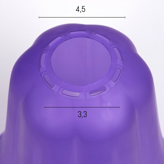 Плафон универсальный "Цветок" Е14/Е27 фиолетовый 14х14х13см - фотография № 2