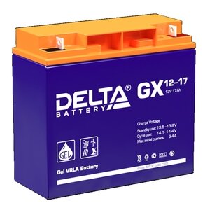 Аккумулятор гелевый Delta GX 12-17 (12В 17 Ач)