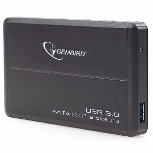 Внешний корпус 2.5″ Gembird EE2-U3S-2, черный, USB 3.0, SATA