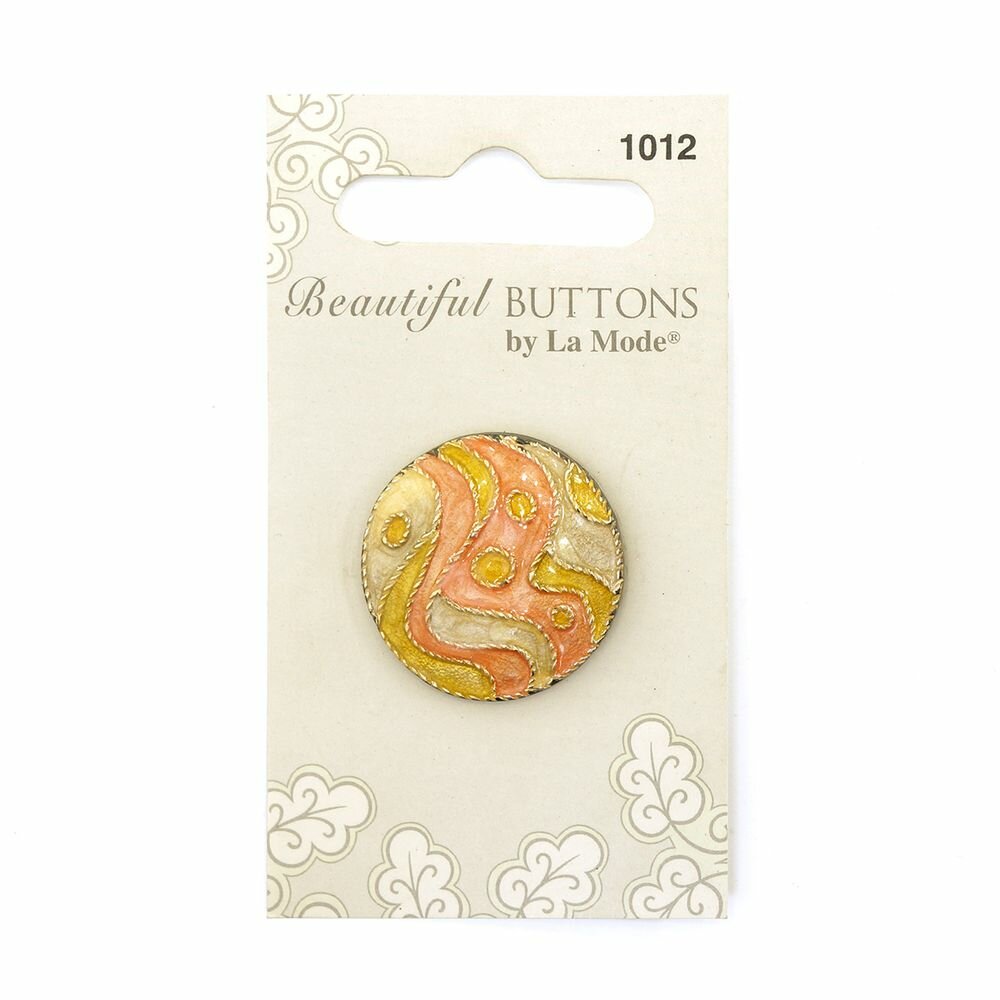 Пуговица BLUMENTHAL LANSING "Beautiful Buttons", Pink&Yellow, Swirl