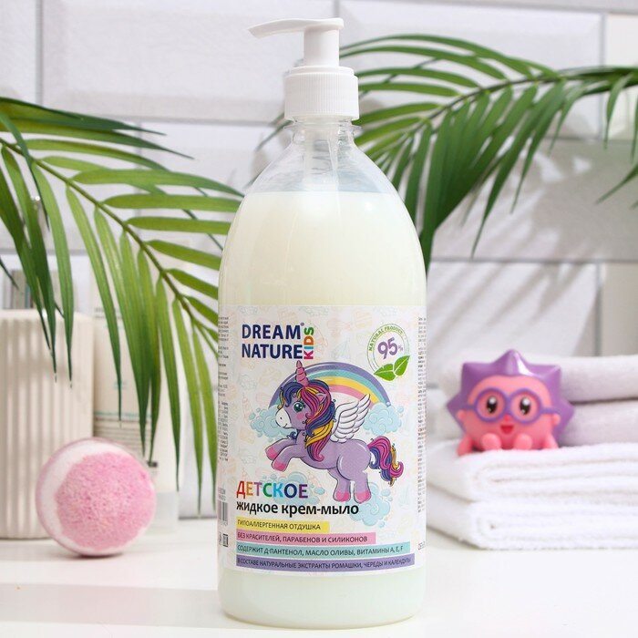 фото Жидкое крем-мыло, ромашка, череда и календула, "DREAM NATURE KIDS", 1л