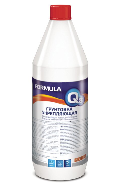 фото Грунтовка укрепляющая акриловая Formula Q8, 1 л