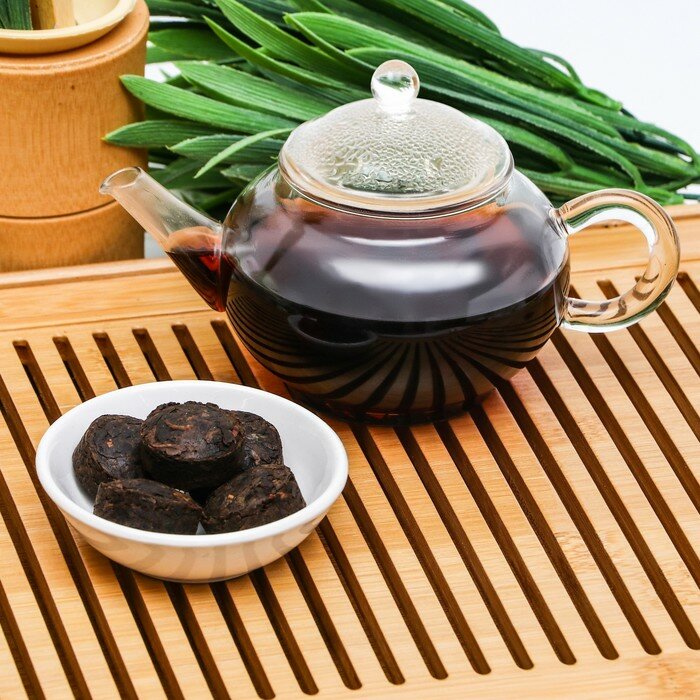 Китайский выдержанный чай "Шу Пуэр. Философия", 50 г, 2018 г, Юньнань - фотография № 5