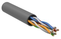 Кабель связи витая пара U/UTP кат.5е 4х2х24AWG solid LSZH (305м) сер. (м) ITK LC1-C5E04-121