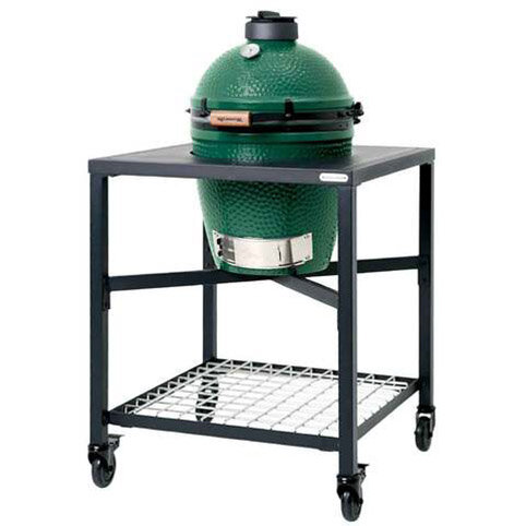 Керамический гриль Big Green Egg M на модульной подставке Зеленый