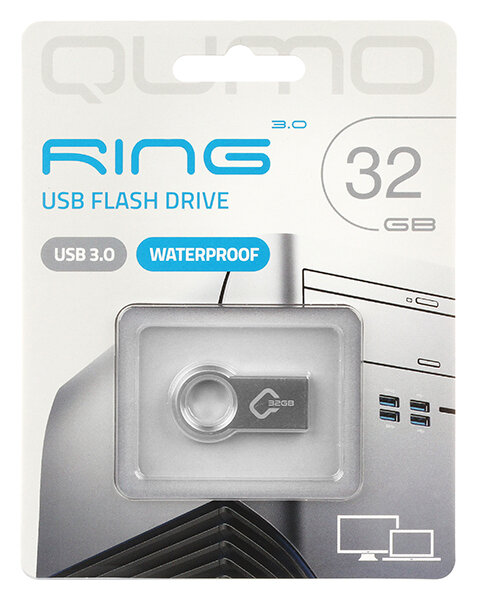 Флеш-диск 32GB Qumo Ring (QM32GUD3-Ring) USB 3.0