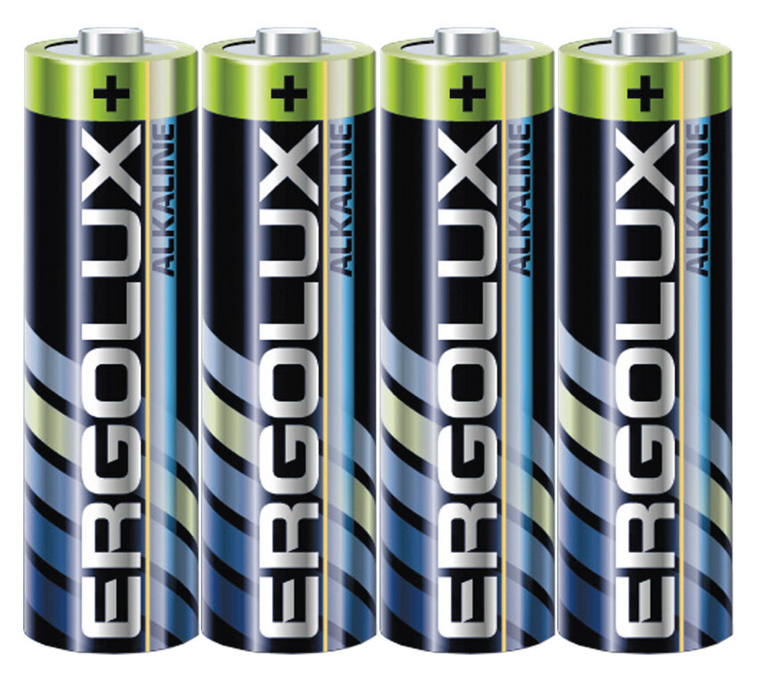 Элементы питания Ergolux LR6 Alkaline 4 батарейки цена за упаковку