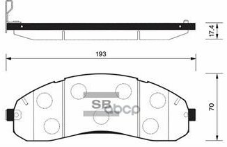 Колодки Тормозные Kia Bongo Iii 06- Передние Sangsin brake арт. SP1148