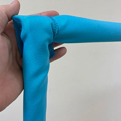 Вешалка рейл голубая напольная для одежды высота 1.5 м. / ширина 1.5 м. GOZHY (металлическая, тканевая) - фотография № 5