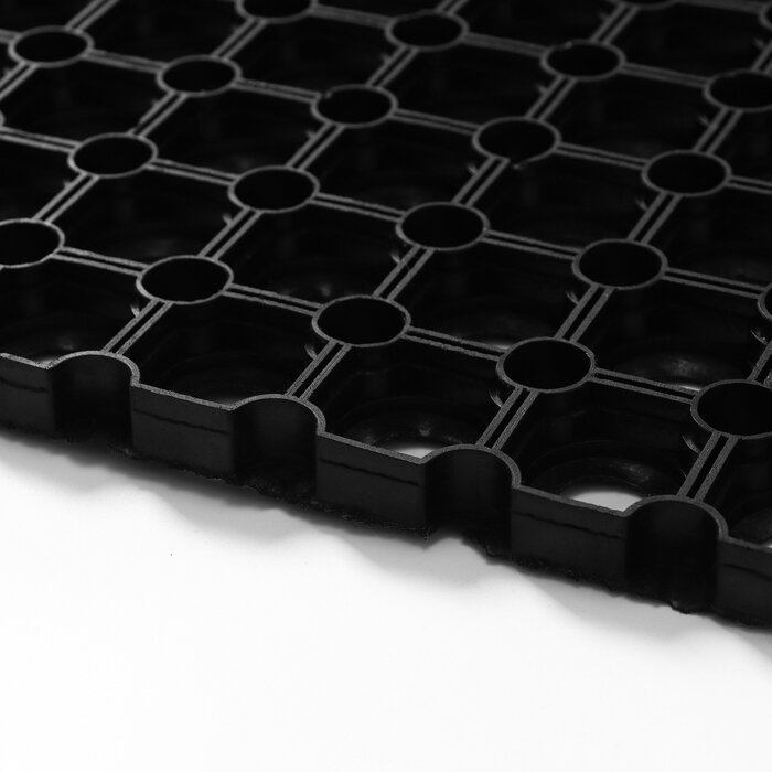 Коврик ячеистый грязесборный, 40×60×2,2 см, цвет чёрный - фотография № 3