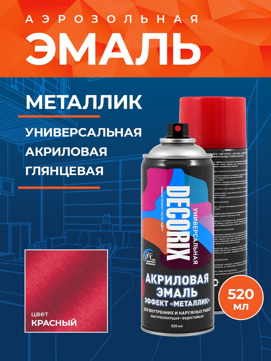 Эмаль Decorix универсальная металлик