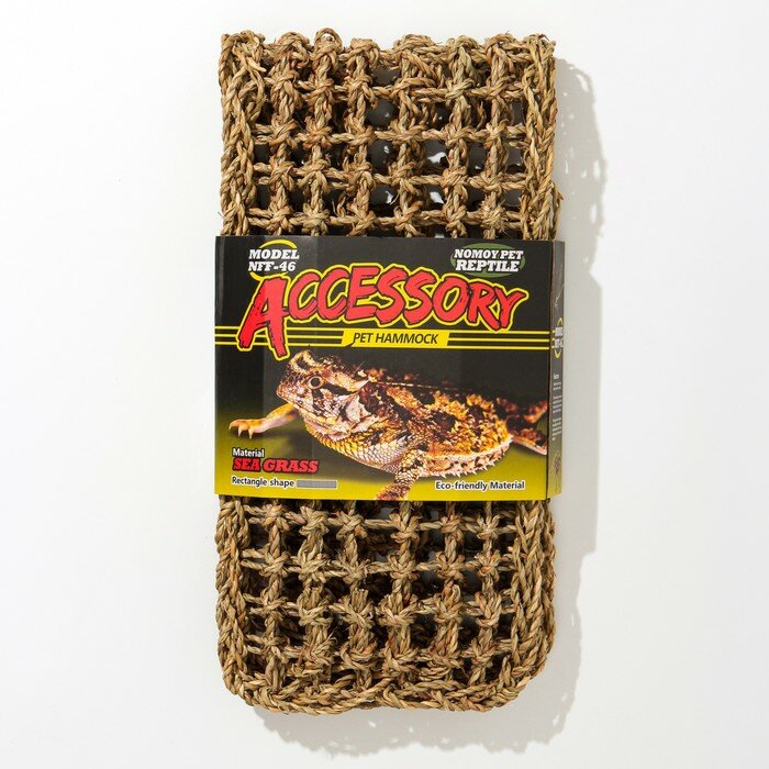 NOMOy Pet Гамак для рептилий NomoyPet террариумный, из натуральных материалов, 73 х 19 см - фотография № 1