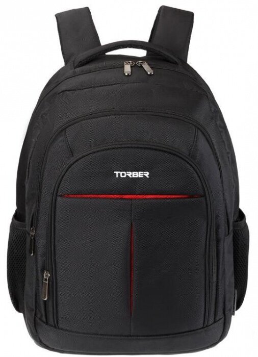 TORBER T9502-BLK Рюкзак torber forgrad с отделением для ноутбука 15, чёрный, полиэстер, 46 х 32 x 13 см