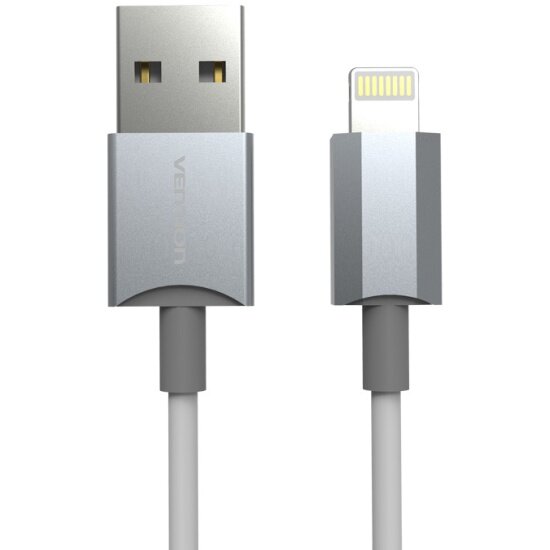 Кабель Vention USB 2.0 AM/Lightning 8M для iPad/iPhone Серебристый
