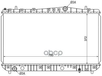 Радиатор Daewoo Nubira/Chevrolet Lacetti/Suzuki Forenza 1.4/1.6/1.8 03-(Трубчатый) Sat арт. SG-DW0004-MT-R