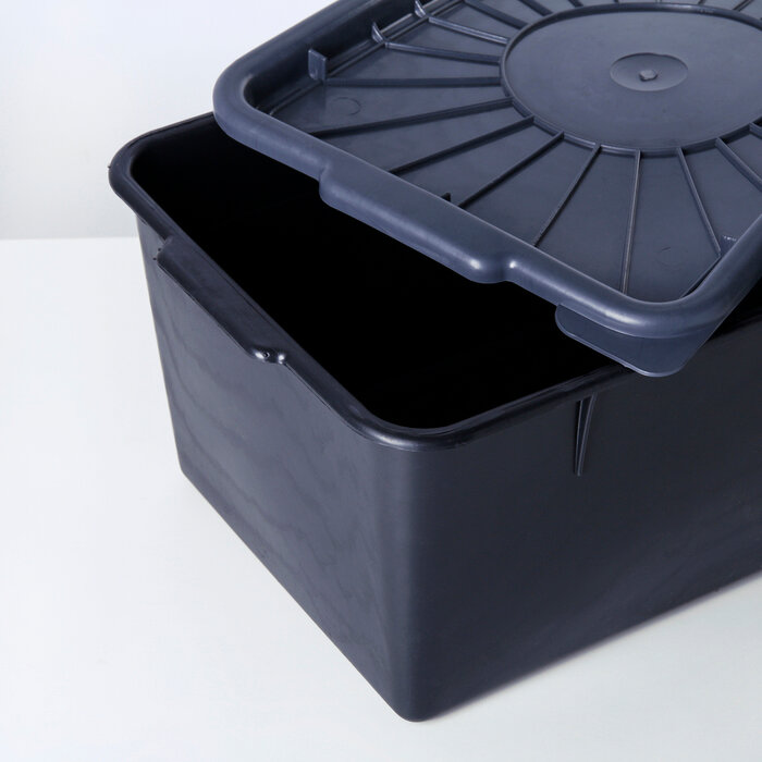 Контейнер для хранения с герметичной крышкой, 18 л, 36,5×26×25 см, цвет чёрный - фотография № 2
