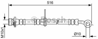 Шланг тормозной передний правый Honda Accord VIII 08>15 BOSCH 1987481730