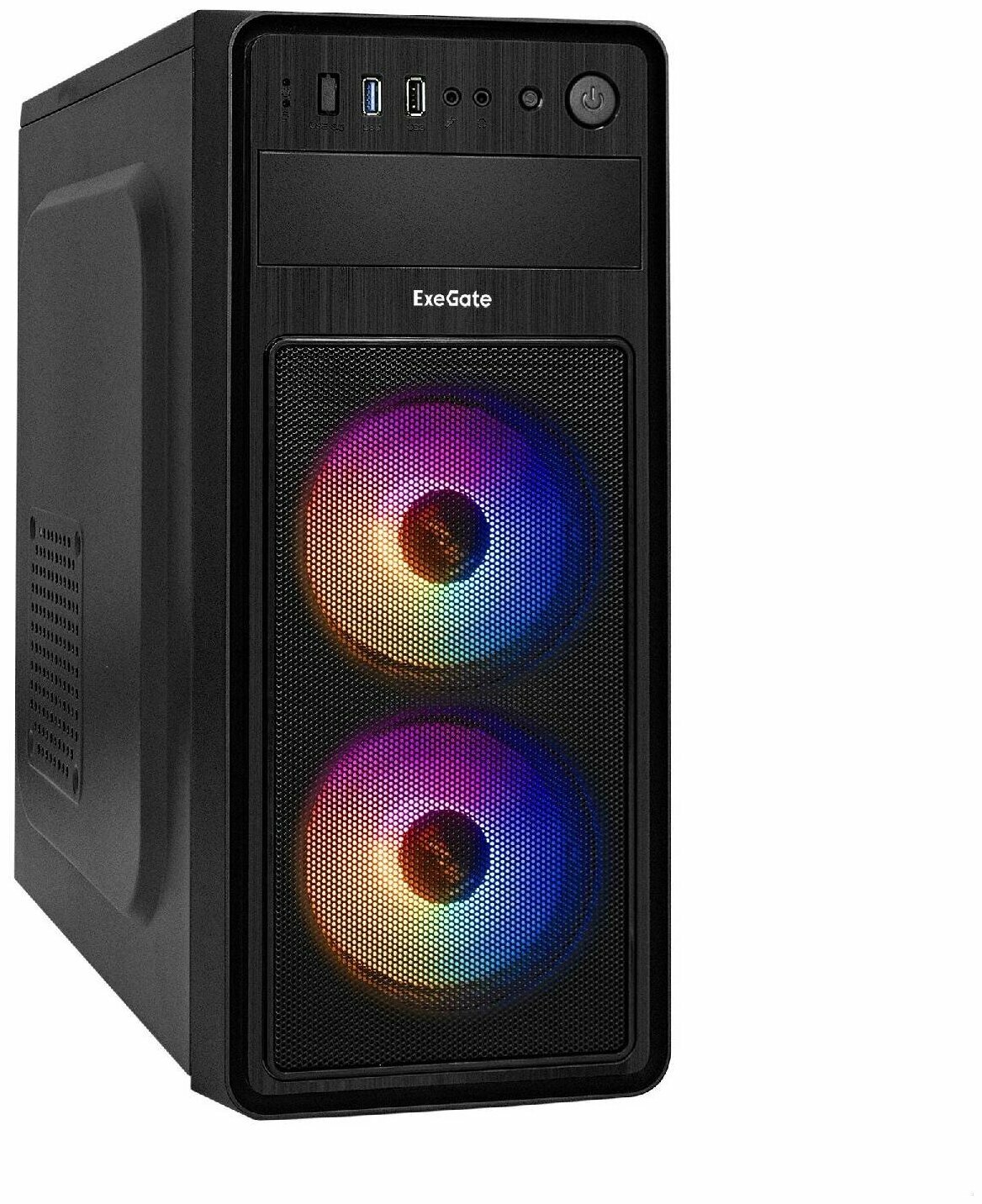 Корпус для компьютера ExeGate EVO-5017-NPX500 (EX290165RUS), 500NPX, 500 ВТ, black