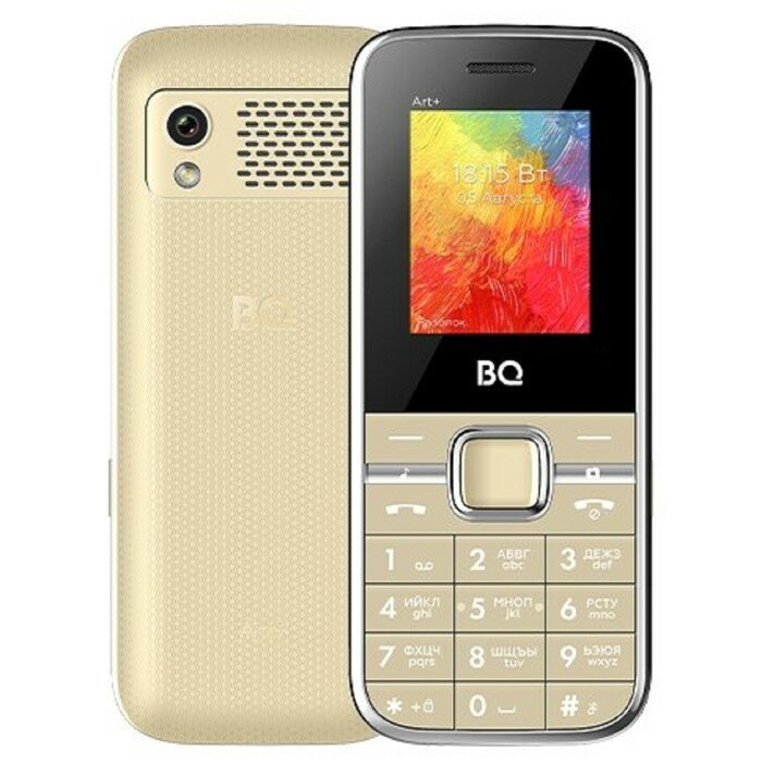 Мобильные телефоны BQ Сотовый телефон BQ 1868 Art+, 1.77", 2 sim, 32Мб, microSD, 0.08 Мп, 800 мАч, золотистый
