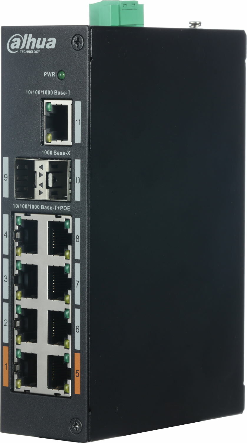 Коммутатор Dahua PFS3100 DH-PFS3211-8GT-120/PoE 120Вт./Неуправляемый Layer 2