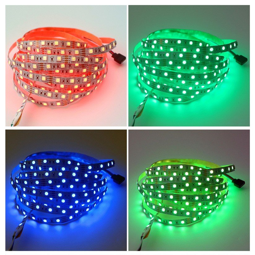 Светодиодная лента SMD5050-60LED-IP33-RGB-5В 5м. - Цвет свечения:RGB - фотография № 1