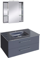 Мебель для ванной Caprigo Accord 100 графит (тумба с раковиной + зеркало)