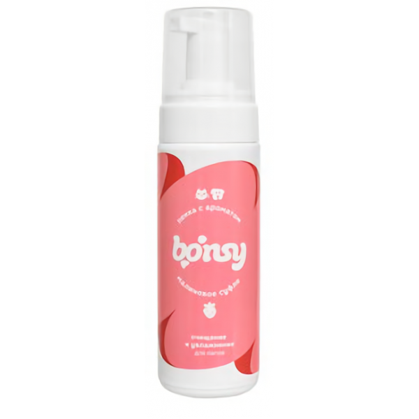 Bonsy Пенка для лап: очищение и увлажнение с ароматом "Малиновое суфле"