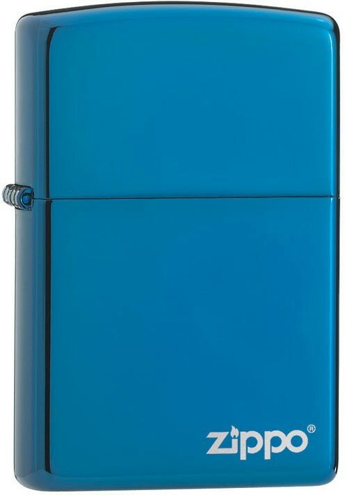 Зажигалка ZIPPO Classic с покрытием Sapphire™, латунь/сталь, синяя, глянцевая, 38x13x57 мм - фотография № 1