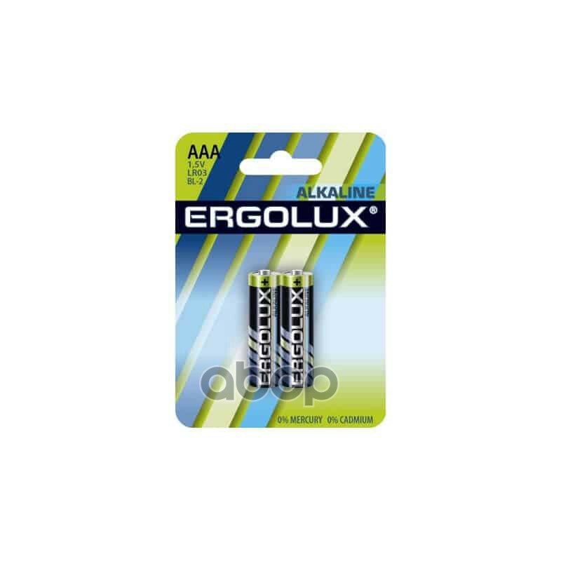 Батарейка Алкалиновая Ergolux Lr03bl-2 Aaa 1,5v Упаковка 2 Шт. Lr03bl-2 ERGOLUX арт. LR03BL-2