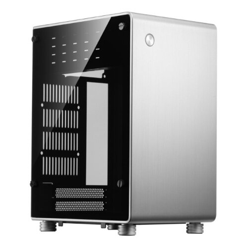 Корпус JONSBO U1 PLUS Silver без БП, боковая панель из закаленнго стекла, mini-ITX, SFX, серебристый