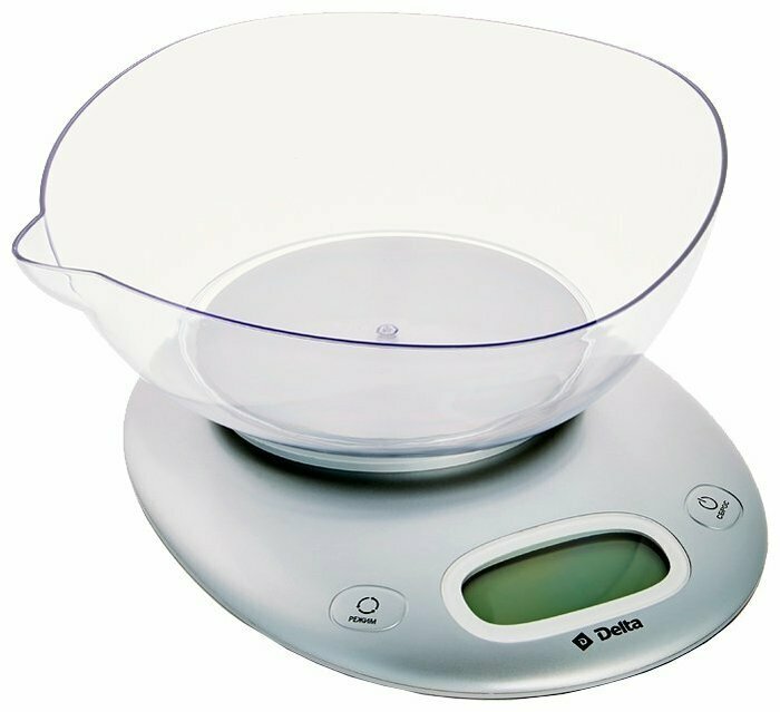 Весы кухонные DELTA KCE-34, серебро