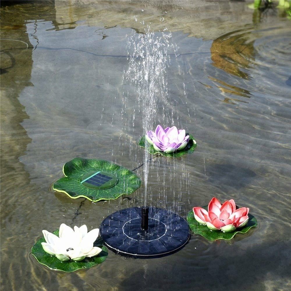 Плавающий садовый фонтан ANYSMART на солнечной батарее D=16 см - фотография № 7