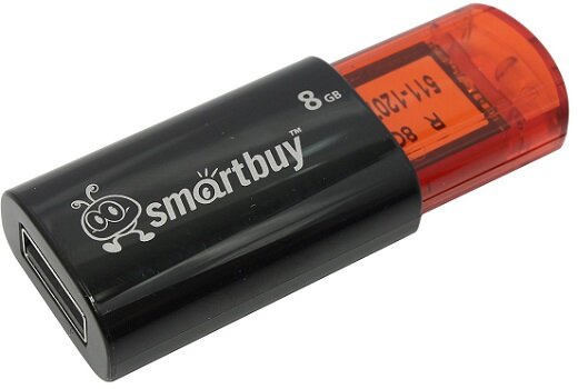Внешний накопитель 8Gb USB Drive Smartbuy Click Black (SB8GBCl-K)